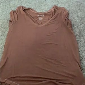 AEO soft & sexy camel shirt